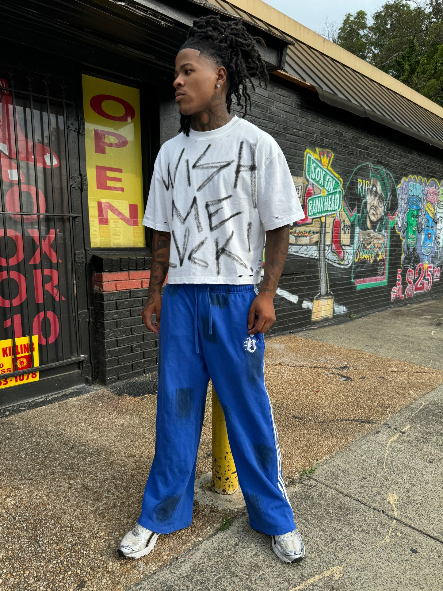 Cozy Logo Sweats Blue