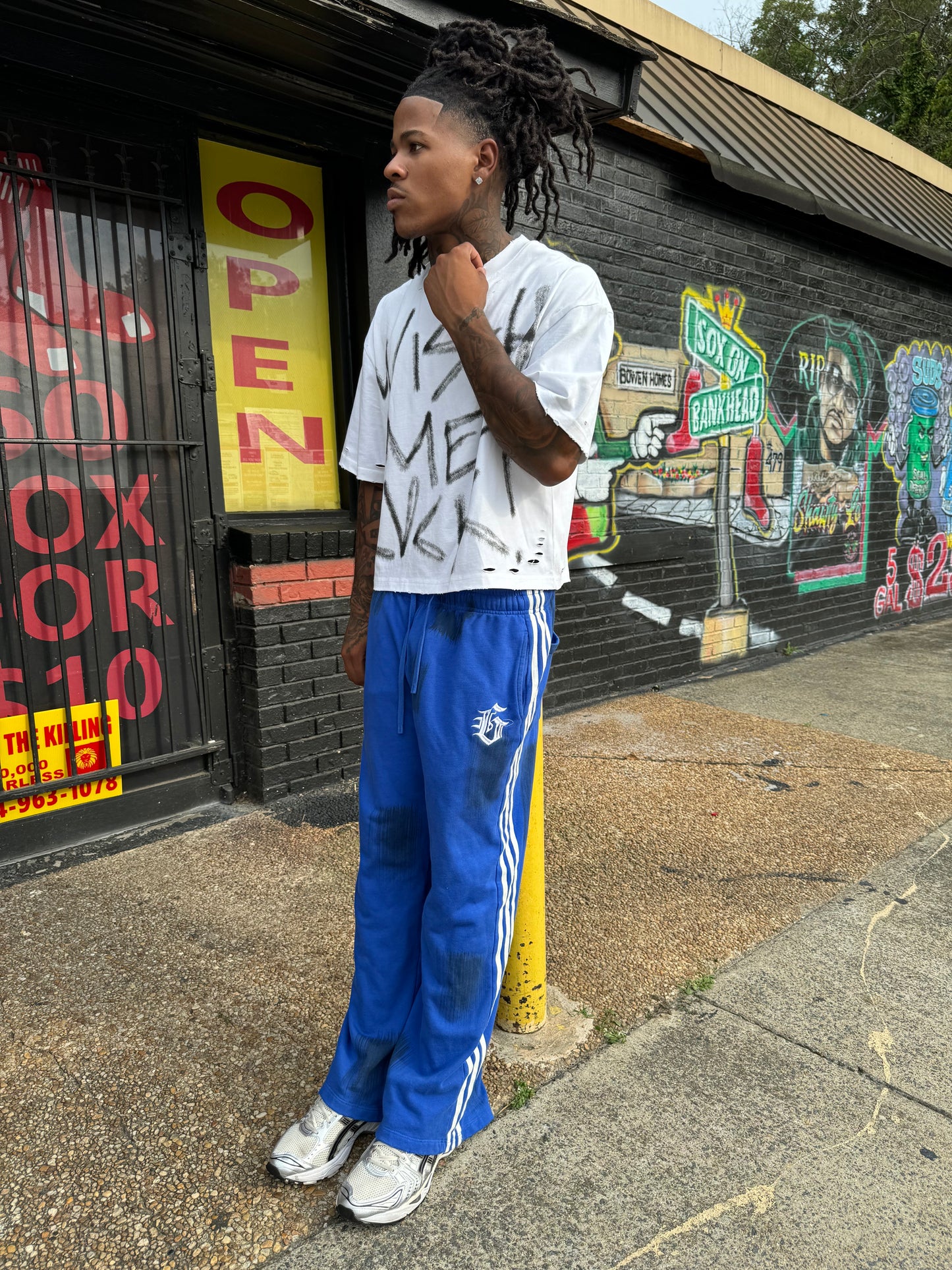 Cozy Logo Sweats Blue