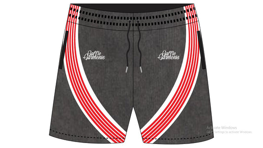“EARN YOUR STRIPE” Shorts RED